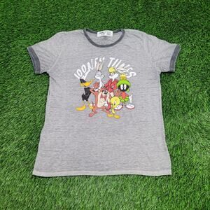 Looney-Tunes Bugs-Bunny Shirt Womens L/XL 19x24 Gray Cartoon